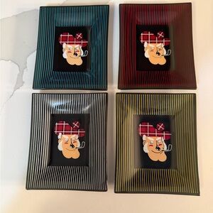 Vintage Scottish Golfer Ashtrays- set of 4